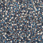 #6 Miyuki Seed Beads - Copper Lined Aqua, 6-93815-TB, 1 five inch tube, approx 240 beads, 20 grams
