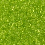 #8 Miyuki Seed Beads - Transparent Chartreuse, 8-9143-TB, 1 five inch tube, approx 858 beads, 22 grams