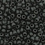 #8 Miyuki Seed Beads - Matte Opaque Black, 8-9401F-TB, 1 five inch tube, approx 858 beads, 22 grams