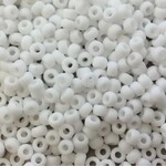 #8 Miyuki Seed Beads - Matte Opaque White, 8-9402F-TB, 1 five inch tube, approx 858 beads, 22 grams