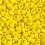 #8 Miyuki Seed Beads - Opaque Yellow, 8-9404-TB, 1 five inch tube, approx 858 beads, 22 grams