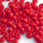 #8 Miyuki Seed Beads - Opaque Red, 8-9408-TB, 1 five inch tube, approx 858 beads, 22 grams