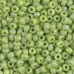 #8 Miyuki Seed Beads - Matte Opaque Chartreuse Rainbow/AB, 8-9416FR-TB, 1 five inch tube, approx 858 beads, 22 grams