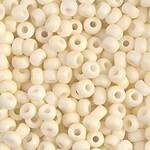 #8 Miyuki Seed Beads - Matte Opaque Cream, 8-92021-TB, 1 five inch tube, approx 858 beads, 22 grams