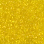 #8 Miyuki Seed Beads - Transparent Yellow, 8-9136-TB, 1 five inch tube, approx 858 beads, 22 grams