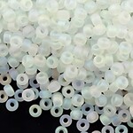 #11 Miyuki Seed Beads - Matte Transparent Crystal Ab, 11-9131Fr-Tb, 1 five inch tube, approx 24 grams