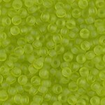#11 Miyuki Seed Beads - Matte Transparent Chartreuse, 11-9143F-Tb, 1 five inch tube, approx 24 grams