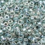 #11 Miyuki Seed Beads - Lined Light Seafoam Ab, 11-9263-Tb, 1 five inch tube, approx 24 grams