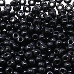 #11 Miyuki Seed Beads - Opaque Jet Black, 11-9401-Tb, 1 five inch tube, approx 24 grams