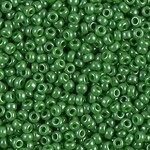#11 Miyuki Seed Beads - Opaque Jade Green Luster, 11-9431-Tb, 1 five inch tube, approx 24 grams