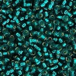 #11 Miyuki Seed Beads - Silver Lined Teal, 11-92425-Tb, 1 five inch tube, approx 24 grams