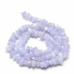5-14x4-10mm Blue Lace Agate Chips, 15'' strand, natural, 1mm hole, gemstones, 1.20oz