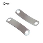 Stainless Steel Stamping Blanks, 10pcs, 41x10x1.5mm, hole 4x5mm, links/connectors, 39gms/1.38oz