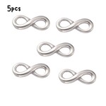 Stainless Steel Infinity, 5pcs, 26x11x4mm, links/connectors, 20gms/0.71oz