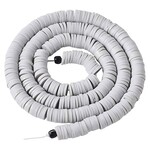 6x1mm Heishi Beads, white, 380-400pcs, 17" strand, polymer clay, 380-400 beads, 17" strand, 21gms/0.74oz