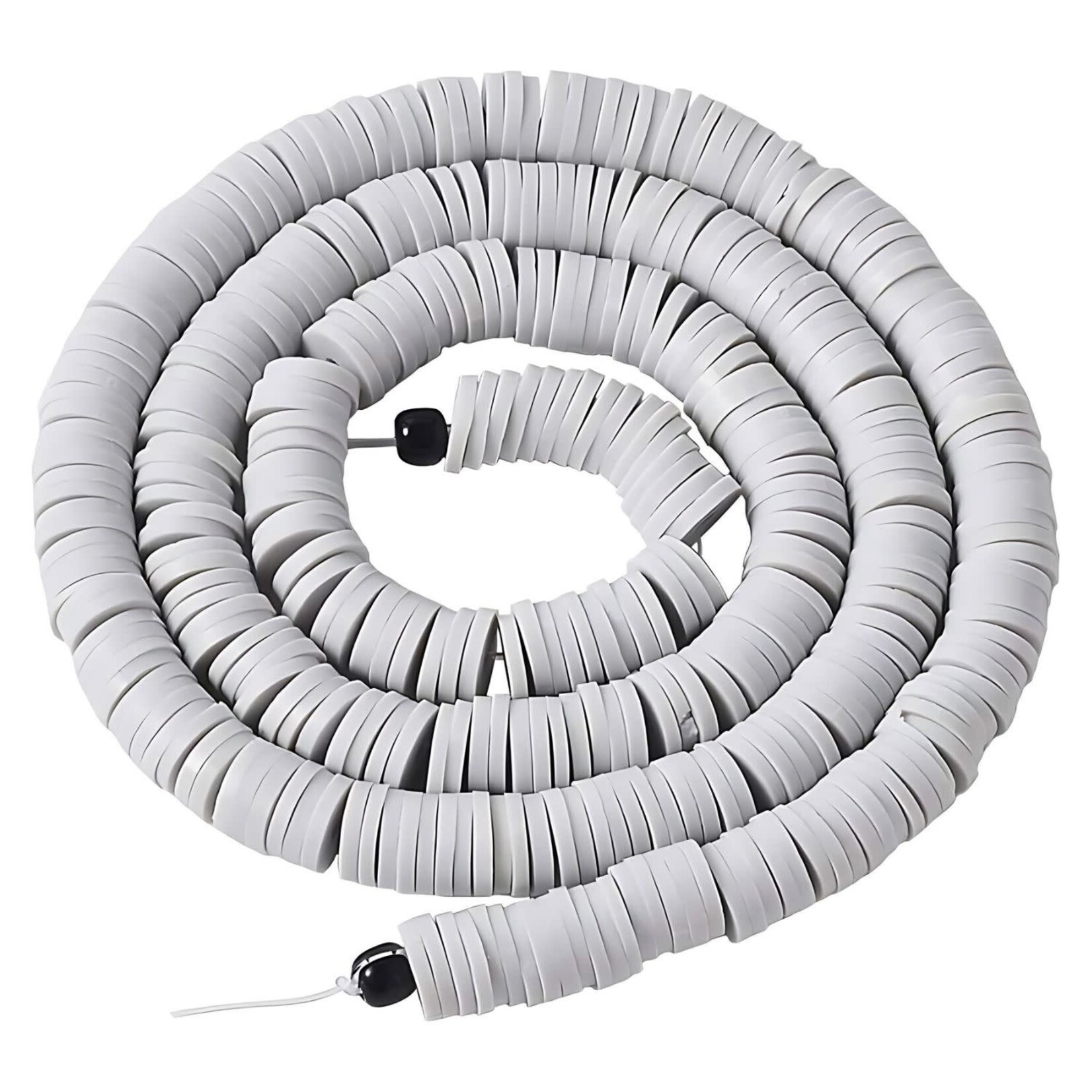 6x1mm Heishi Beads, white, 380-400pcs, 17" strand, polymer clay, 380-400 beads, 17" strand, 21gms/0.74oz