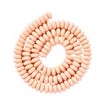 6x3mm Rondelles, salmon, 113-116pcs,  17" strand, hole 1.5mm, polymer clay beads, 20gms/0.71oz