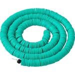 6x1mm Heishi Beads, turquoise green, 380-400pcs, 17" strand, polymer clay, 21gms/0.74oz