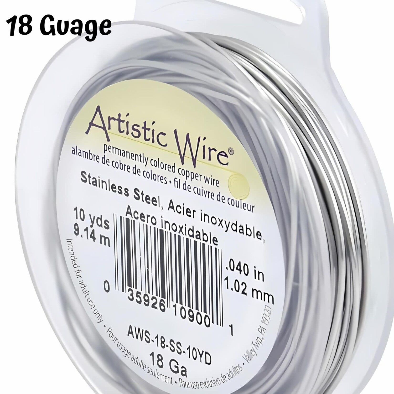 18 Gauge Stainless Steel Wire, 30ft/10yds