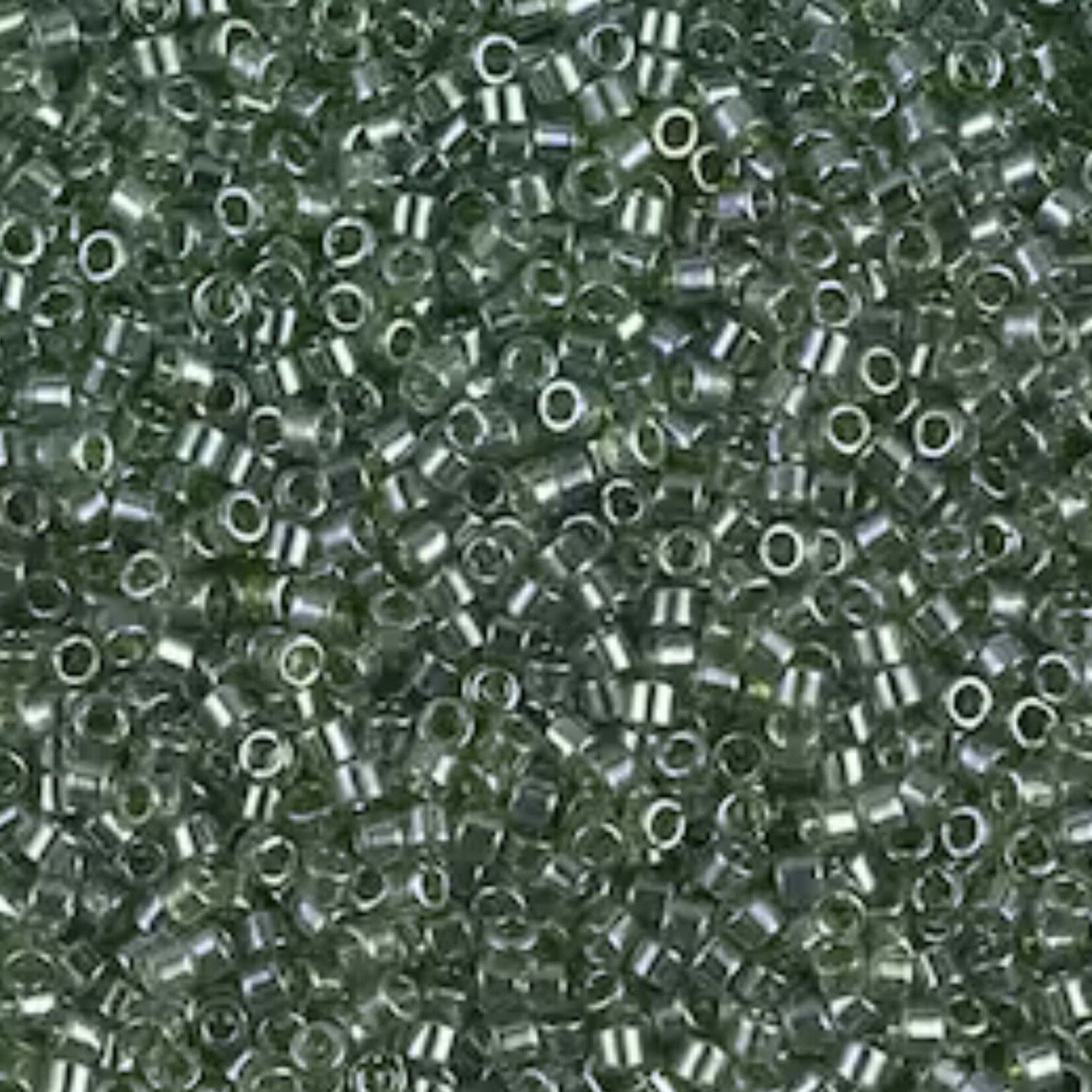 #11 Delica Seed Beads, Olive Green Transparent Luster, DB1227-TB, 1 two inch tube, approx 1440 beads, 7.2 grams