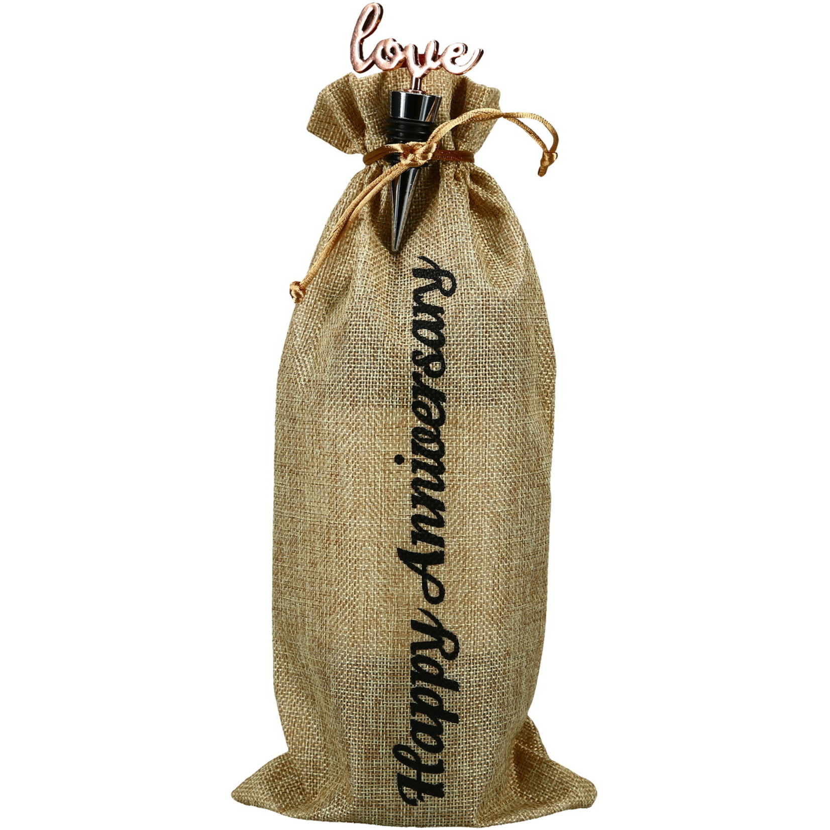 Pavilion Gift Co. Barware: Anniversary- Wine Gift Bag Set