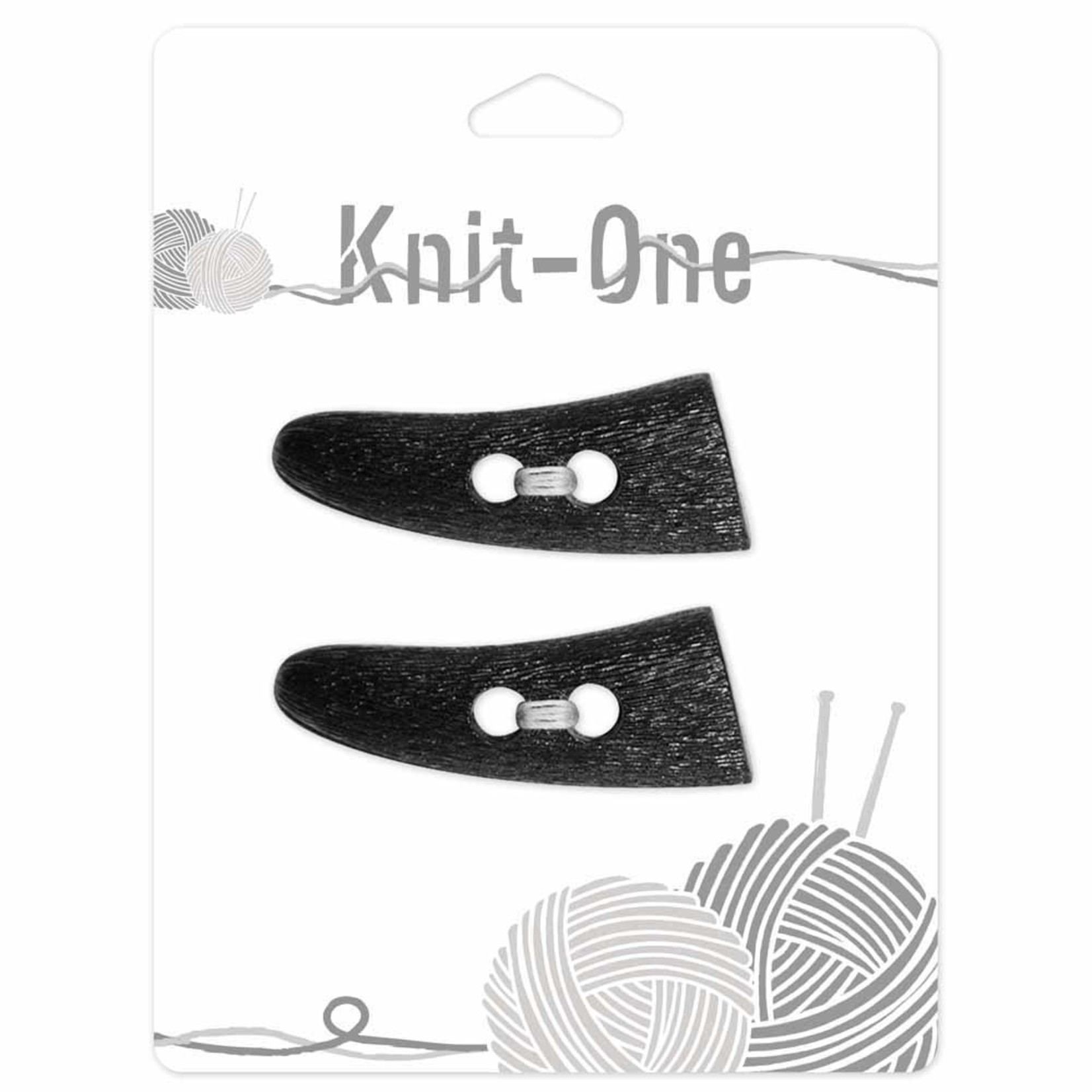 Knit One 2 Buttons toggle 54mm - noir