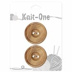 Knit One 2 boutons x 2 trous 35mm - bois
