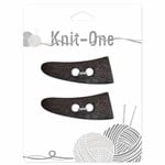 Knit One 2 boutons toggle 54mm - brun