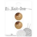 Knit One 2 Buttons x 2 holes 25mm - Wood