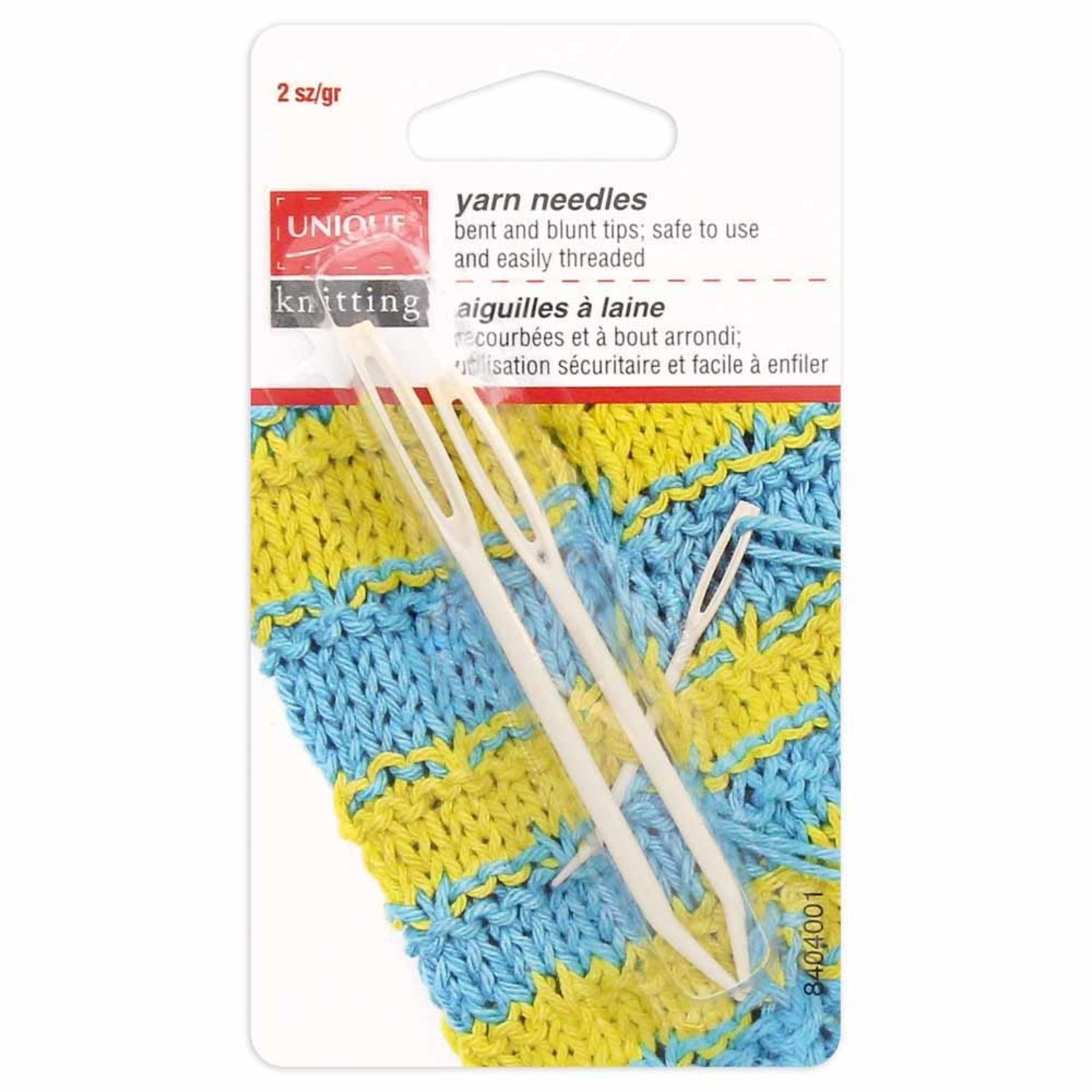 Unique Yarn Darning Needle - Plastic Bent Tip (2pcs)