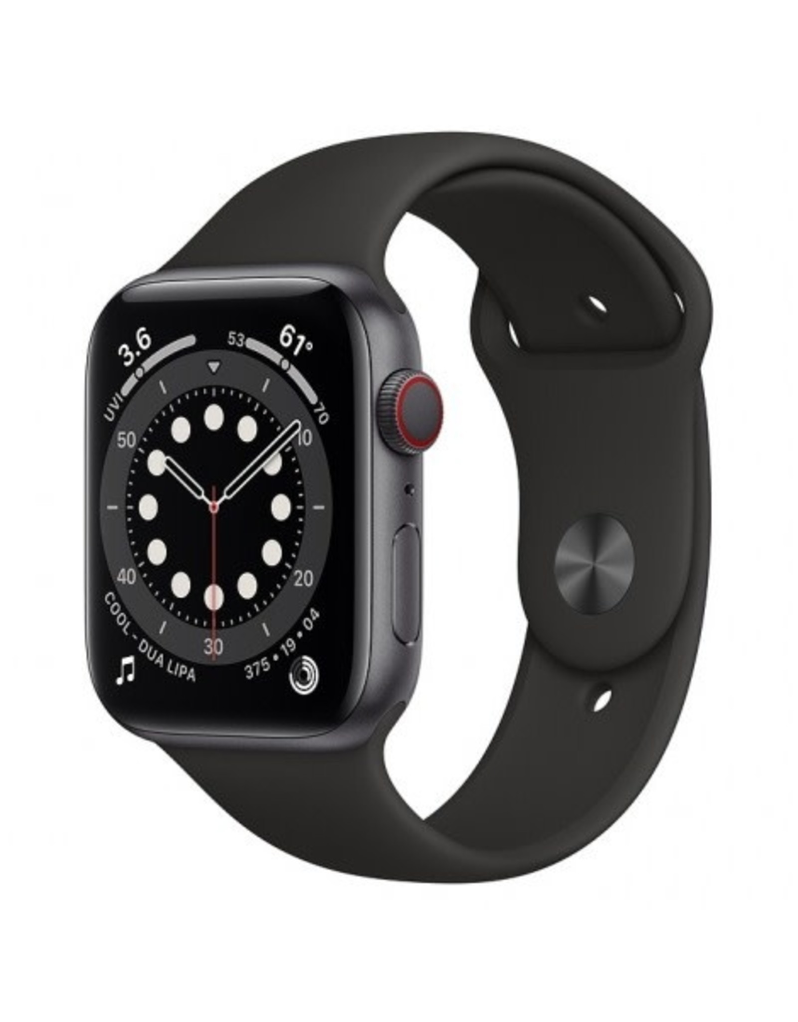 Apple Apple Watch Series 6 GPS, 40mm Space Gray Aluminum Case with Black Sport Band - Regular
