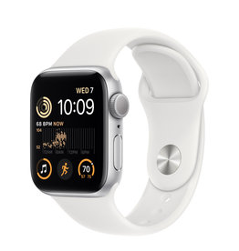 Apple Apple Watch SE GPS 40mm Silver Aluminum Case with White Sport Band