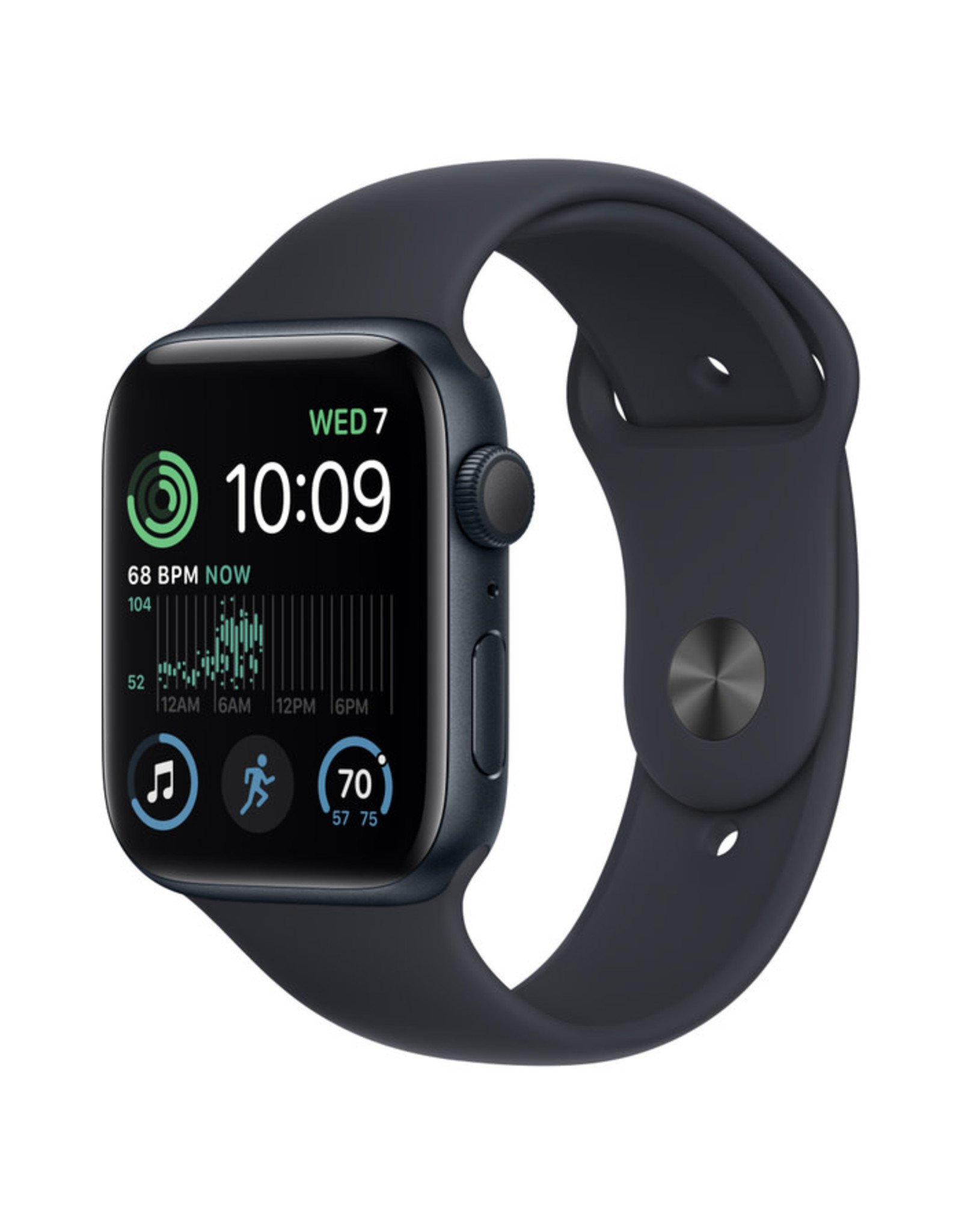 Apple Watch SE GPS 44mm Midnight Aluminum Case with Midnight Sport