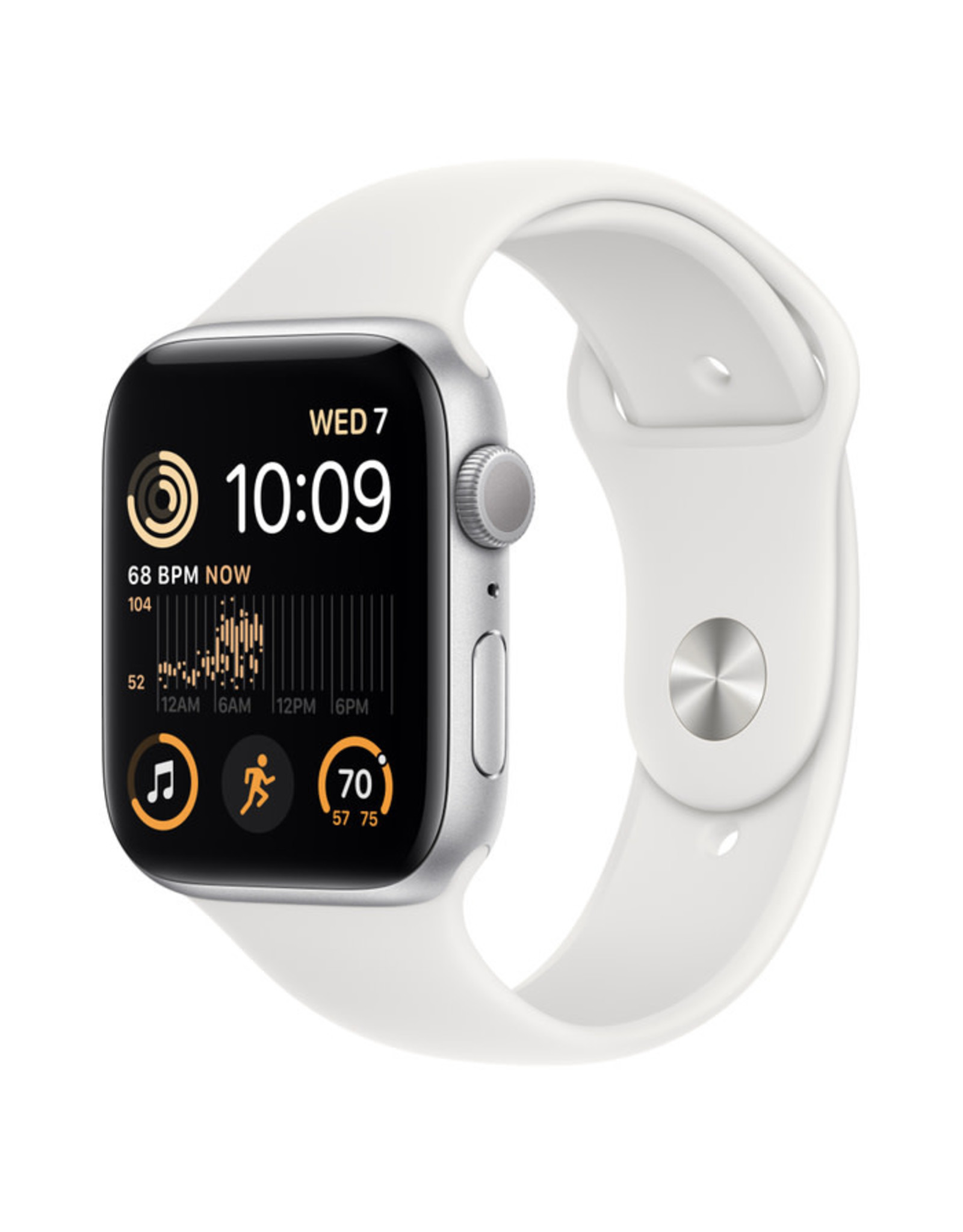 Apple Apple Watch SE GPS 44mm Silver Aluminum Case with White Sport Band