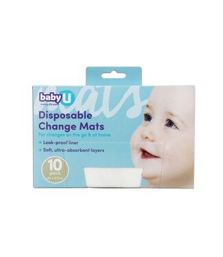 Baby U Disposable Change Mats 10pk