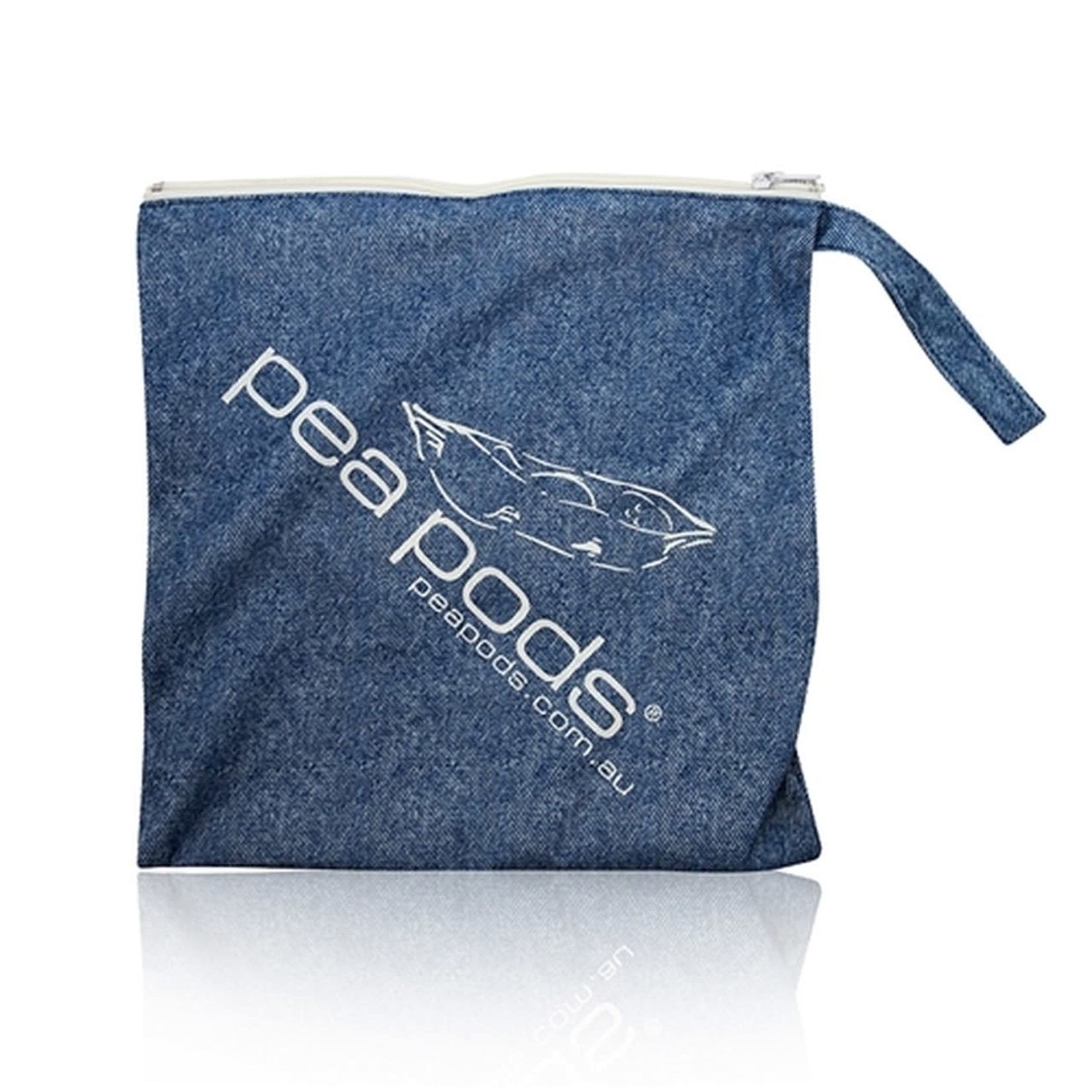 Pea Pods Pea Pods Wet Bag - Travel Size - Denim Print