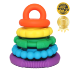Jellystone Designs RAINBOW STACKER AND TEETHER TOY