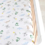 Bubba Blue Aussie Animals Jersey Cot Fitted Sheet