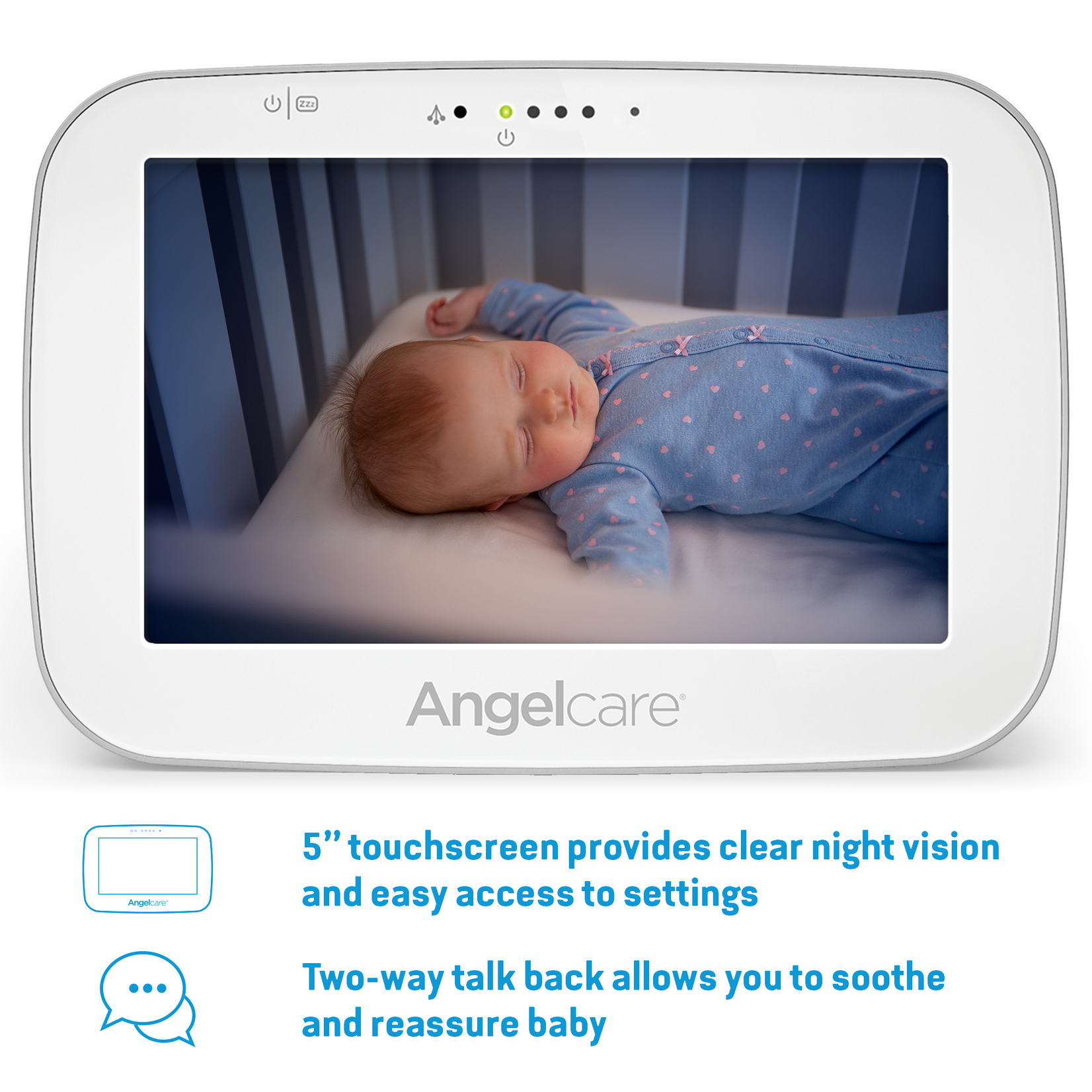 Angel Care Angelcare Movement, video&sound monitor 5" touchscreen Ac527