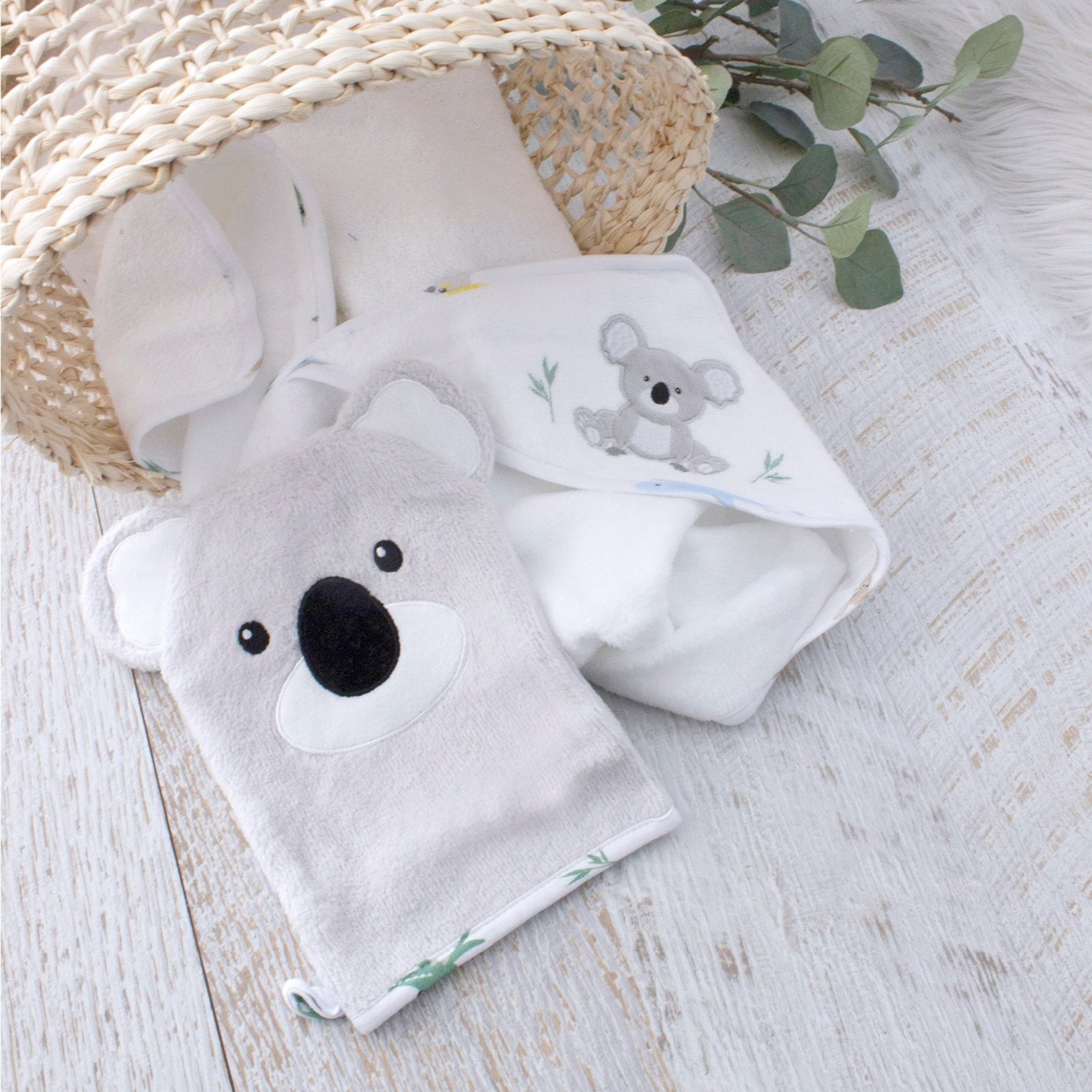 Bubba Blue Aussie Animals Koala Hooded Towel & Wash Mitt