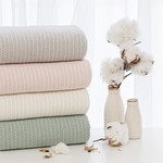 Living Textiles ORGANIC COT CELLULAR BLANKET