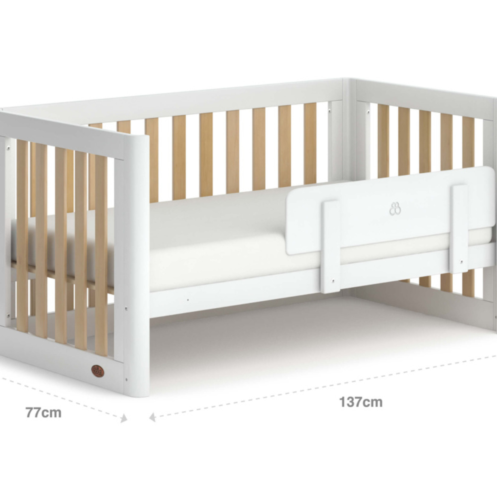 Boori Turin Cot Bed-Barley White & Almond