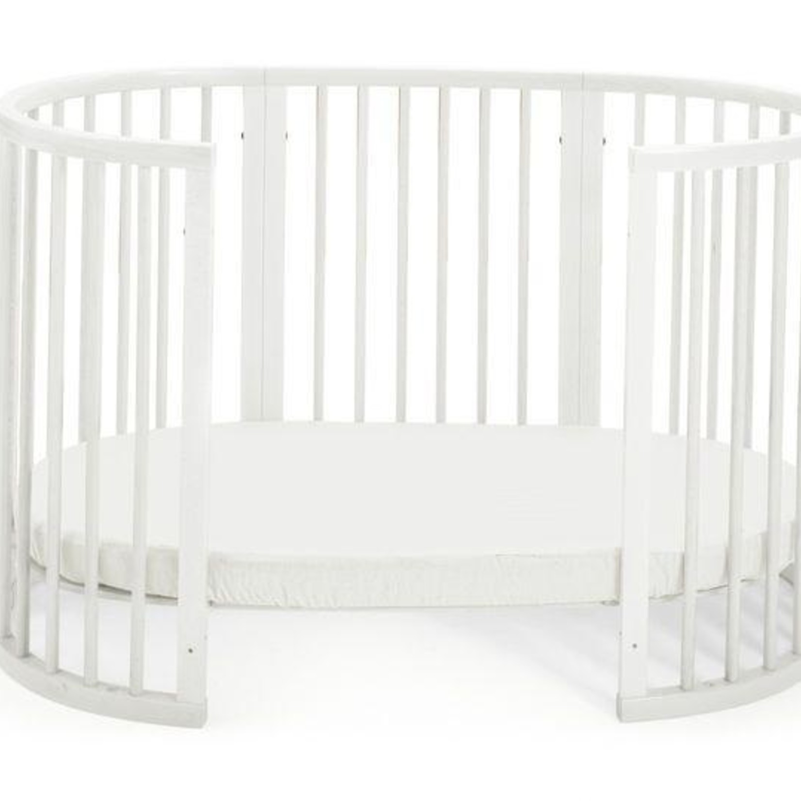 Living Textiles 2-PACK JERSEY ROUND COT SHEET-White