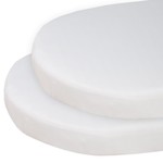 Living Textiles 2-PACK JERSEY ROUND COT SHEET-White