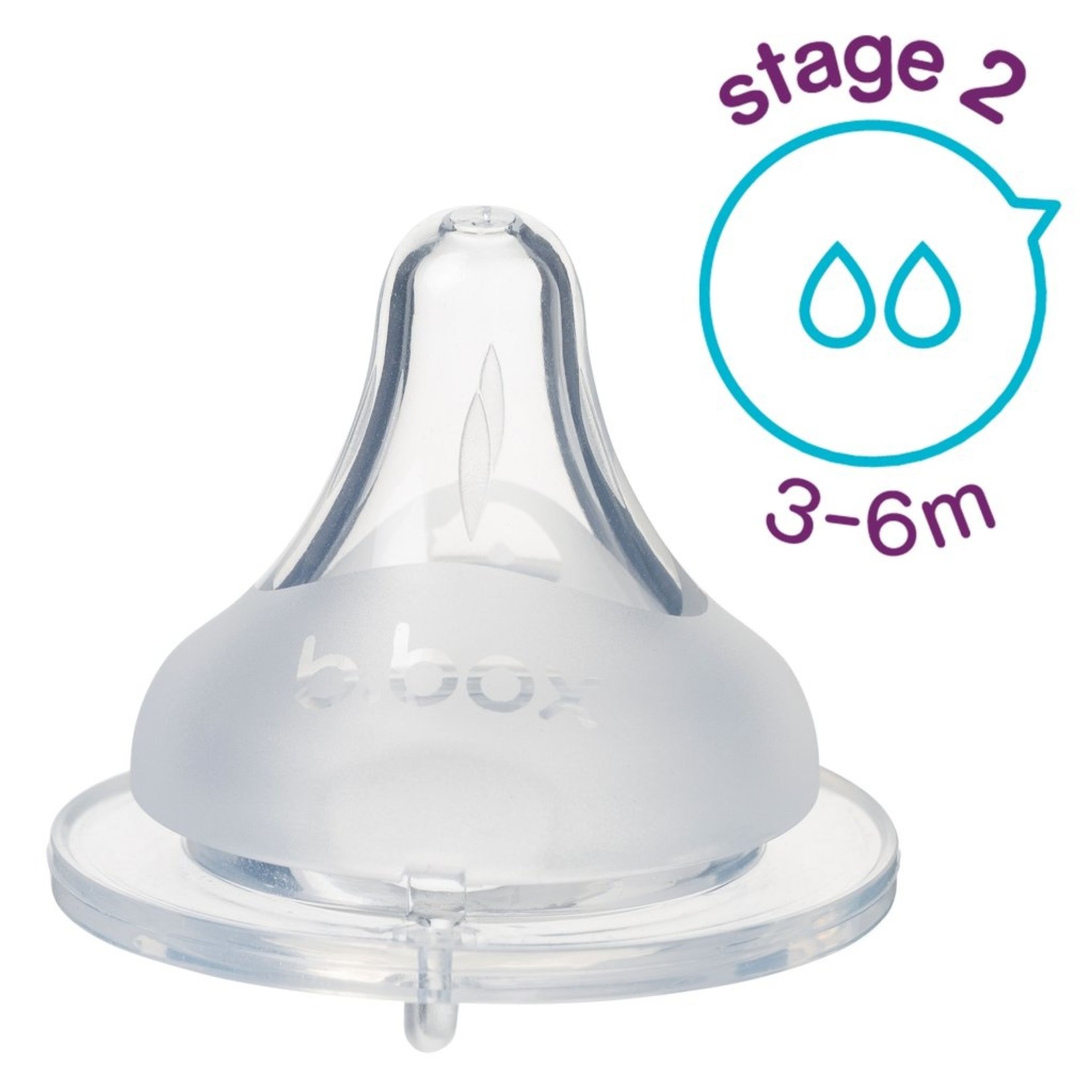 B.Box 2 PACK BABY BOTTLE ANTI-COLIC TEAT