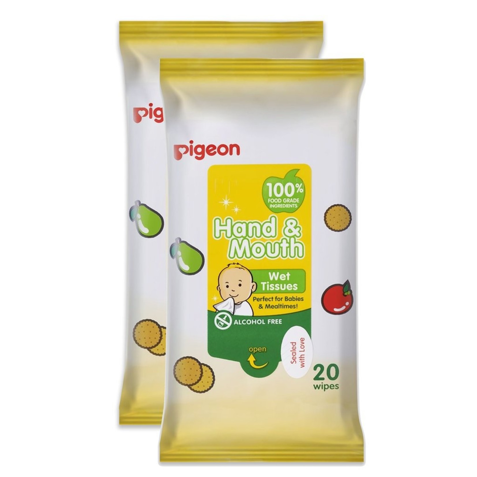 Pigeon Hand & Mouth Wipes 2 x 20s