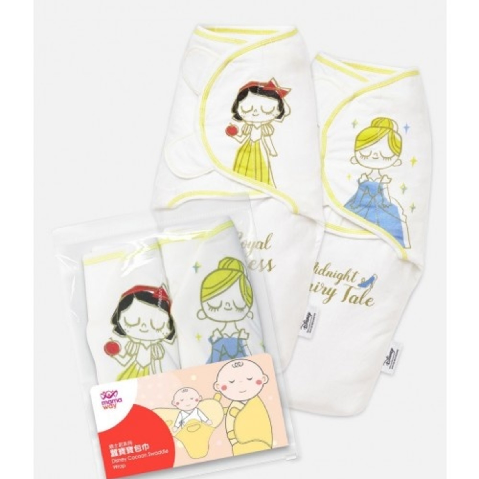 Mamaway Disney Cocoon Swaddle Wrap 2 Pack-Princess