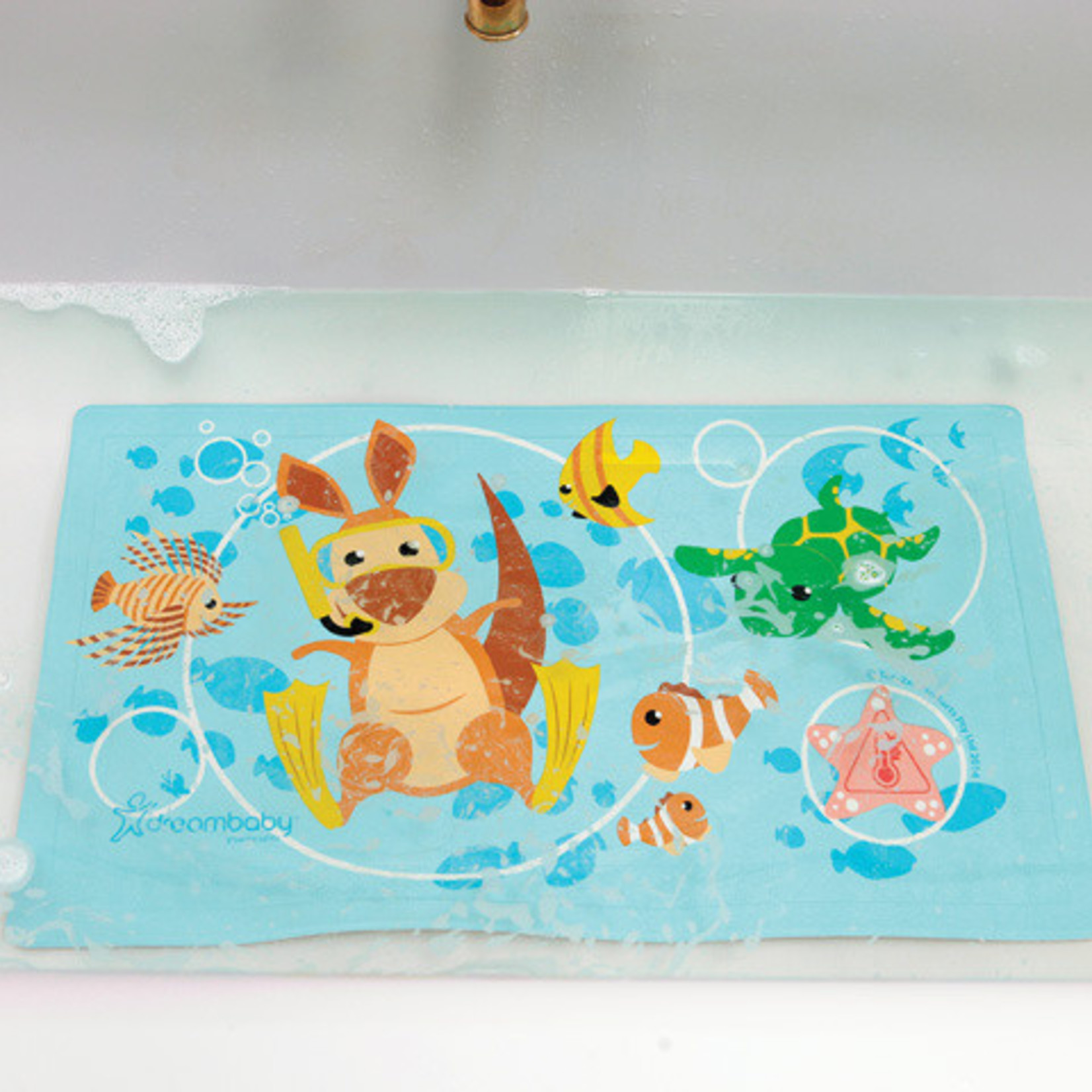 Dreambaby WATCH-YOUR-STEP® ANTI-SLIP BATH MAT WITH 'TOO HOT’ INDICATOR