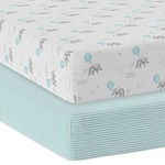 Living Textiles 2-PACK JERSEY COT FITTED SHEET