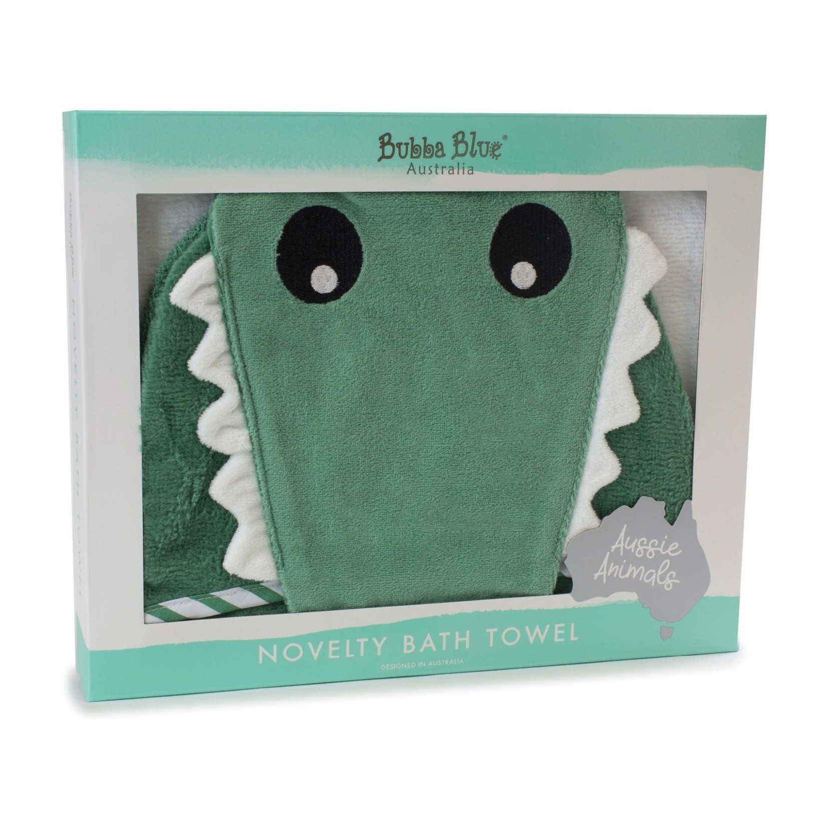 Bubba Blue Aussie Animals 'Crocodile' Novelty Hooded Bath Towel